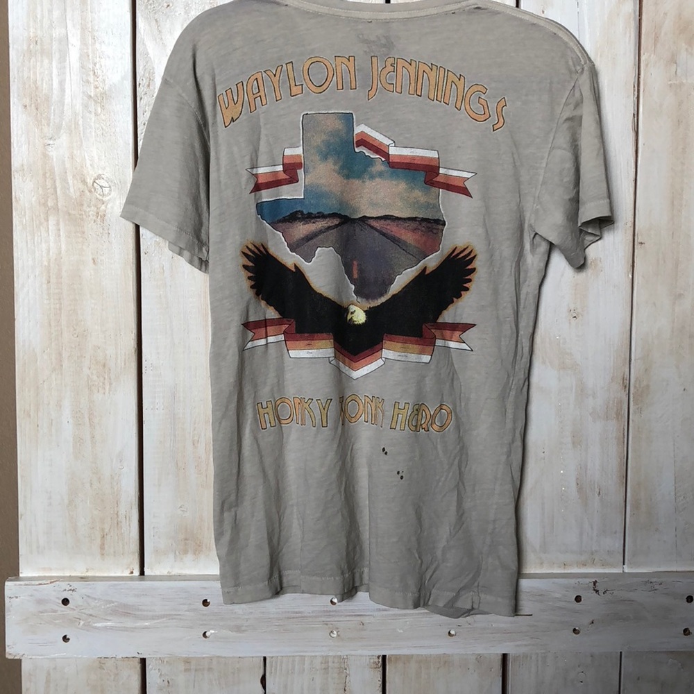 Waylon Jennings vintage inspired distressed t